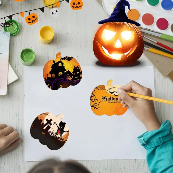 60 Pcs Thanksgiving Pumpkin Wooden Cutouts {3}