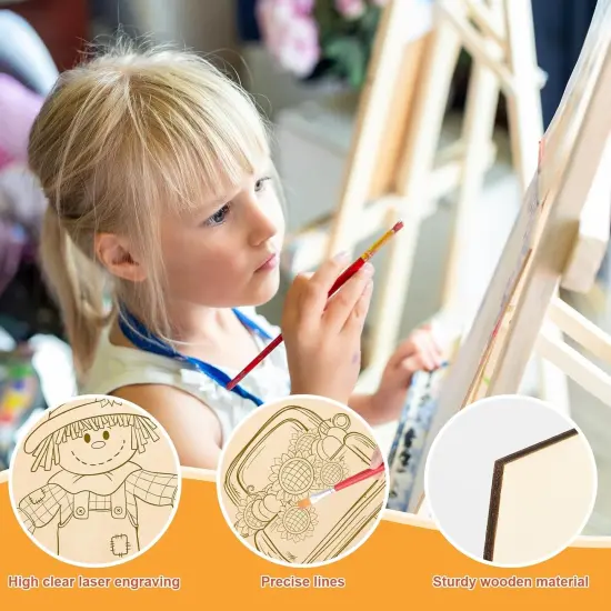 10PCS Large Thanksgiving Unfinished Wood Crafts {2}