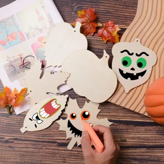 36 Pieces Thanksgiving Unfinished Wooden Cutouts {2}