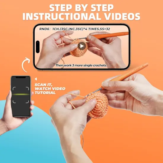 Crochet Kit for Beginners (1 Pack Orange cat) {4}