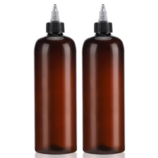 16.9oz Amber Squeeze Bottles, 2Pcs {1}
