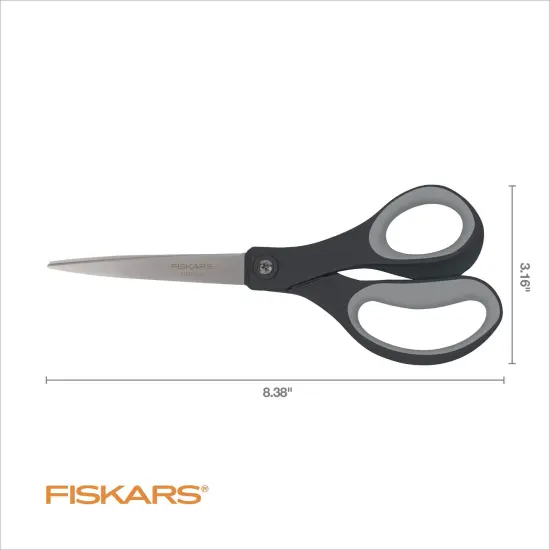 Fiskars Everyday Softgrip Titanium Scissors 8"-Gray {4}