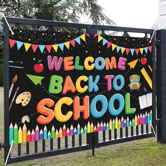 72 x 44 Inch Welcome Back to School Banner {4}