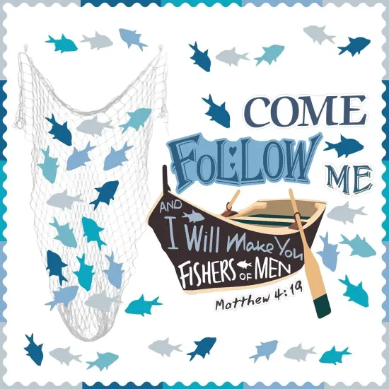 76Pcs Fishers of Men Bulletin Board Set {1}