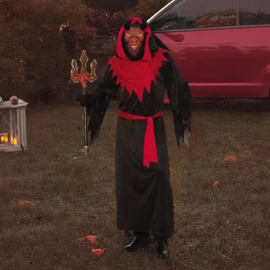 Demon Master Adult Costume Robe, Belt & Mask {4}