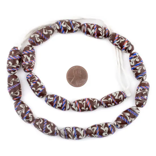 The Bead Chest Brown Lewis & Clark Beads (24x12mm) {2}