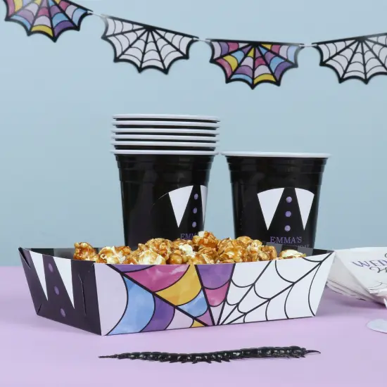 Big Dot of Happiness Goth Girl Party Paper Food Trays, Disposable Food Boats, Double-Sided Food Holders for Nachos, Hot Dogs, French Fries - 12 Ct {5}