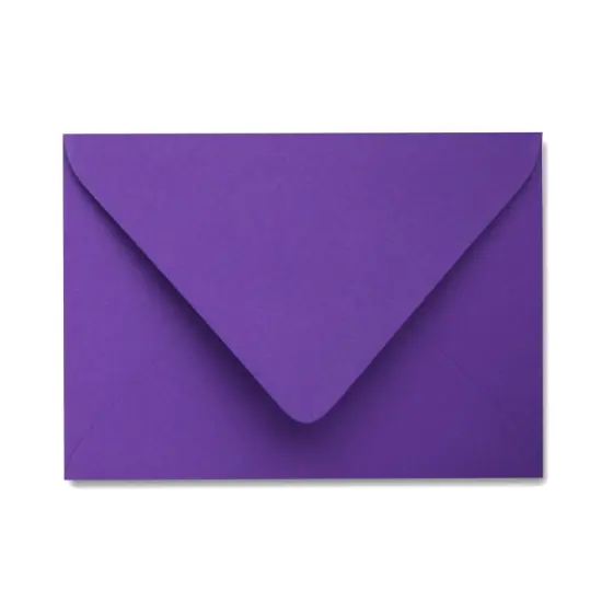 Colorplan PURPLE - 91 Lb. / 135 gsm / 8 pts Matte Premium Cardstock Paper Text A2 Euro Flap Envelopes Bulk Pack of 250 {1}