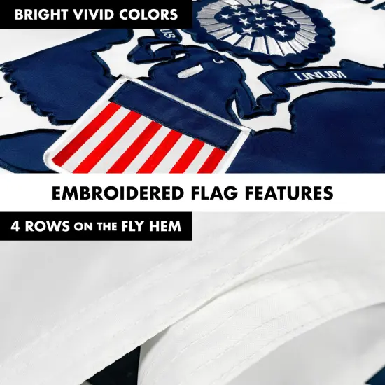 G128 - 6 Feet Tangle Free Spinning Flagpole (Black) US Coast Guard Double Sided Brass Grommets Embroidered 3x5 ft (Flag Included) Aluminum Flag Pole {5}