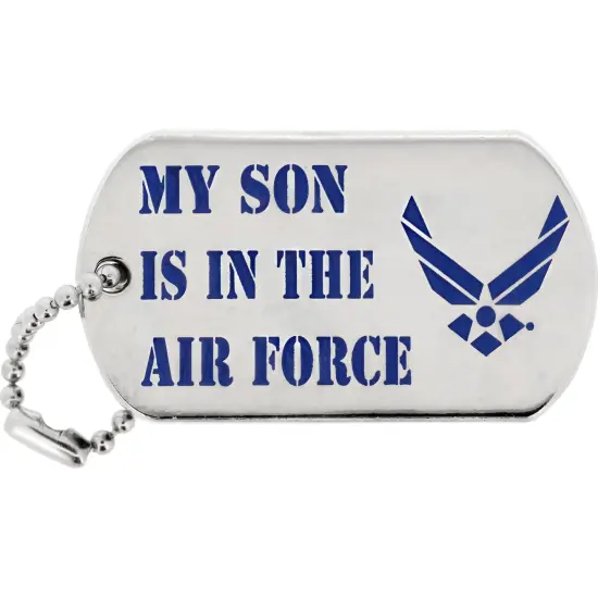 U.S. Air Force Logo My Son is in the Air Force Dog Tag Pin 7/8" {1}