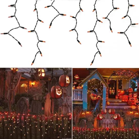 8.5 ft 150 Icicle Lights Halloween String Lights {5}