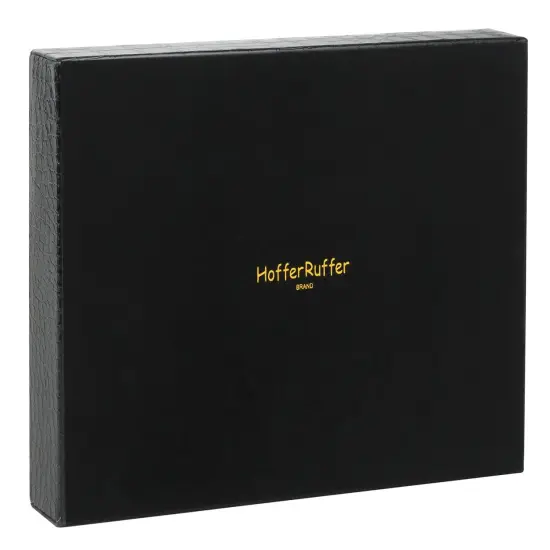 HofferRuffer Faux Leather Vanity Tray, Elegant Desktop Storage Organizer, Decorative Catchall Perfume Tray, Bathroom Valet Tray, Nightstand or Dresser Organizer (Black Croco) {2}