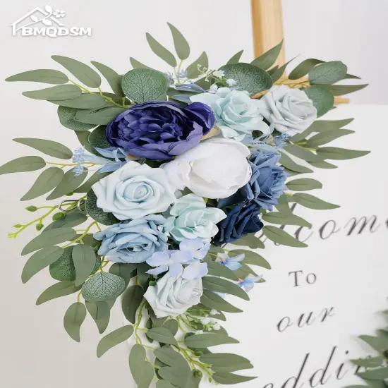 Pack of 2 -Wedding Welcome Signs Floral,Wedding Arch Flowers for Wedding Decorations {5}