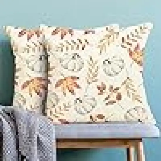 Autumn Maple Leaves Throw Pillows {2}