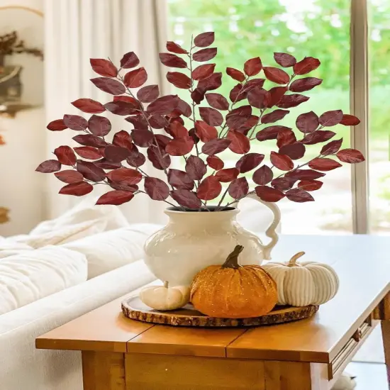 Artificial Fall Leaves Stem {2}