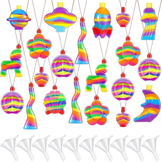 20 Pcs Sand Art Bottle Necklaces Bulk for Kids {1}
