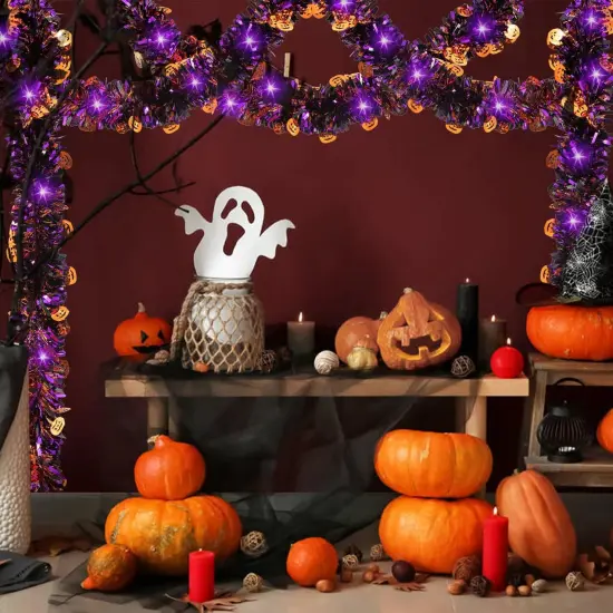 20FT/6M Halloween Tinsel Garland {4}