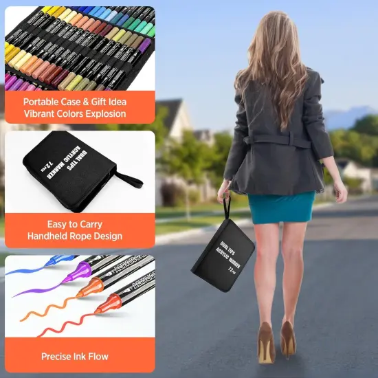 72 Colors Acrylic Paint Pens {6}