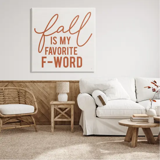 Funny Fall F-Word Phrase Canvas Art {2}