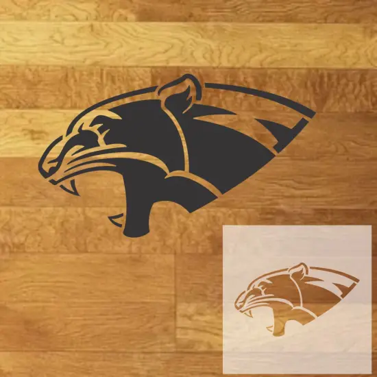 Panthers Mascot Athletic Stencil | High School Senior Parking Spot Stencil | Reusable Stencil | Stencil Ease | {1}