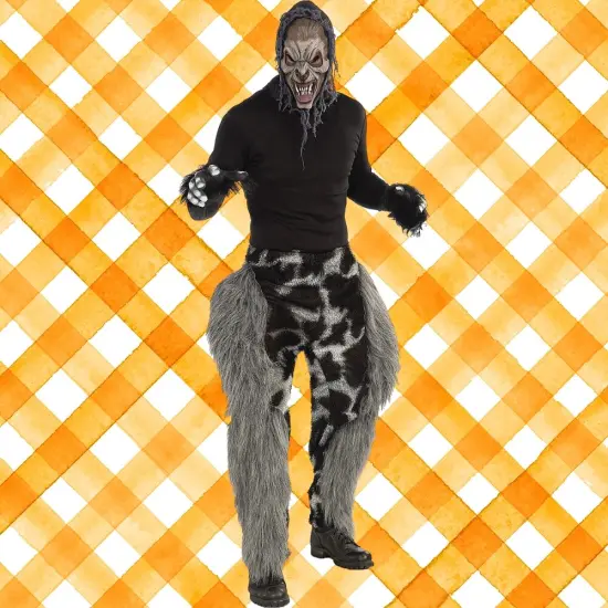 Eye Catching Monster Pants Animal Print Fur Side for Costume Parties {2}