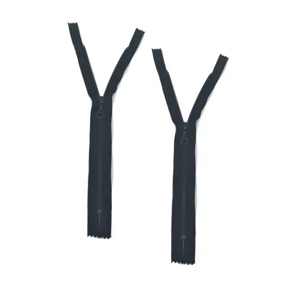 Zipper Black 9" Gun Metal 4MM Closed Bottom {3}