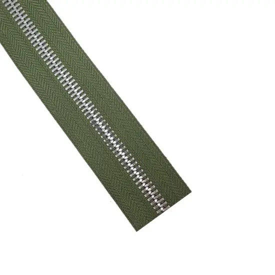 5MM Closed Bottom Zipper Olive Tape Nickel Teeth 7 Inche {4}