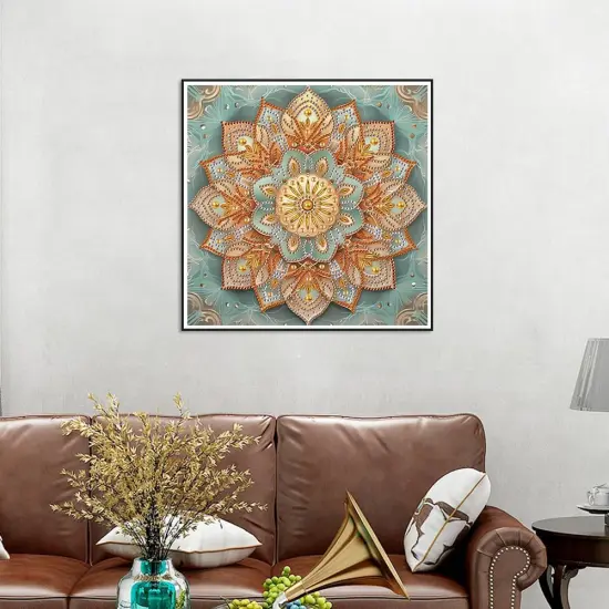 Special Shape Mandalas Diamond Art Painting Kits for Adults，Flowers Diamond Painting Kits for Beginners，Diamond Art Kits for Home Decor12&times;12inch/30&times;30cm {2}