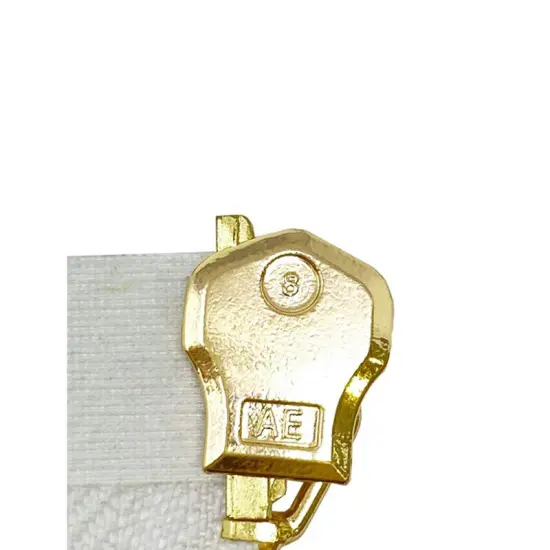 Metal 5MM Two Way Separating Zipper White Brass {2}