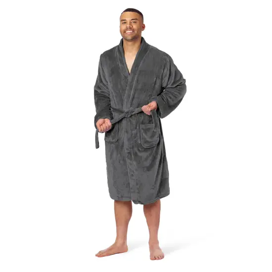 Northwest Silk Touch L/XL Robe Lava Smoke 26&times;47 Inches {2}