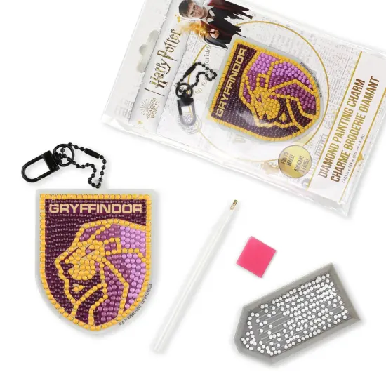 Camelot Dots Diamond Art Kit 2.625"X3.14" -Harry Potter Gryffindor Crest Charm {7}