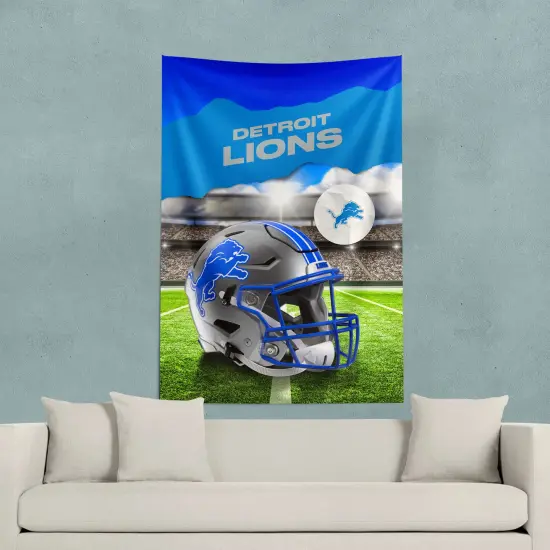 Detroit Lions NFL Midfield Wall Hanging Tapestry 40 x 57 inches {3}