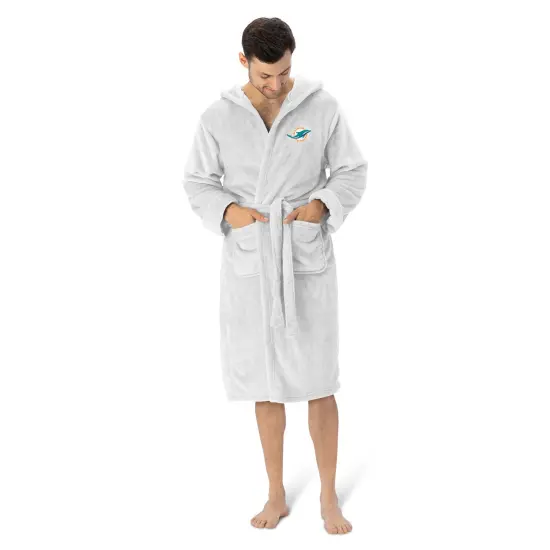Miami Dolphins NFL Hooded Silk Touch Robe 26&times;47 Inches {1}