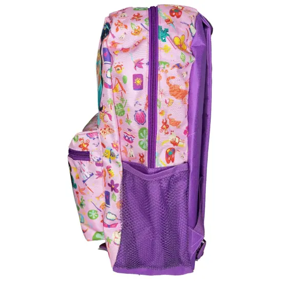 Disney Princess 16" Nylon School Backpack With 2 Mesh Side Pockets and 1 Small Front Pocket {6}