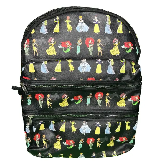 Disney Princess 16" PU Leather Deluxe Backpack Magical Style & Everyday Function {3}