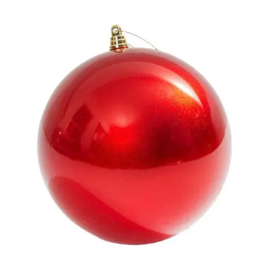 6" Red Candy Apple Ball Ornament {1}