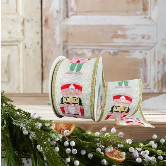 2.5" Cutsey Nutcracker Ribbon: Pink (10 Yards) {5}