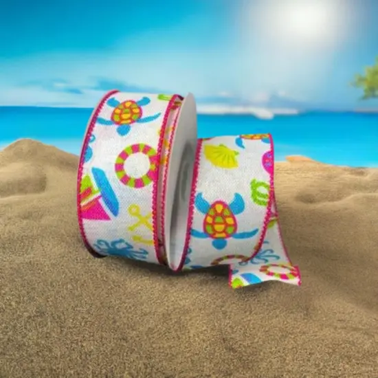 1.5" Nautical Ivory Ribbon (10 Yards) {3}