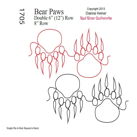 1705 Bear Paws Combo Pantograph {1}