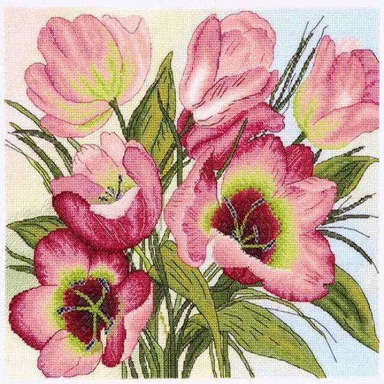 Tulips Counted cross stitch kit 1211A {1}
