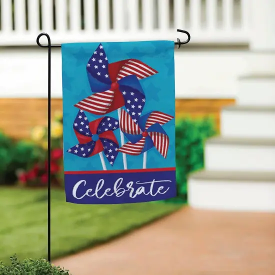 Celebrate Pinwheel 2 Sided Garden Flag {2}
