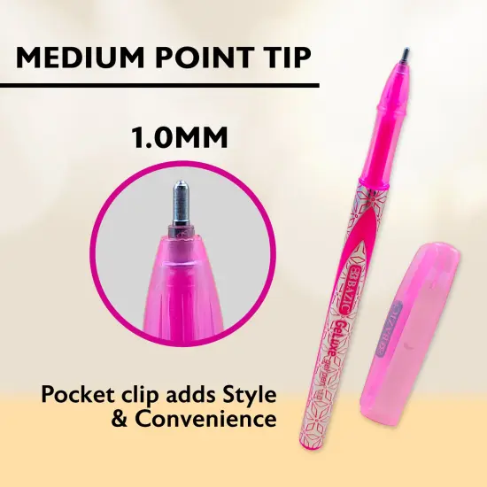 BAZIC GeLuxe 6 Fluorescent Color Gel Roller Pen {2}