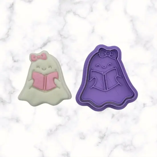 Reading Ghost Cookie Cutter and Stamp {4}