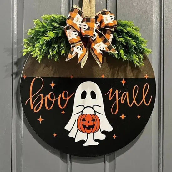 16 Pcs Halloween Stencils for Painting on Wood Reusable (16 Half Halloween) {2}