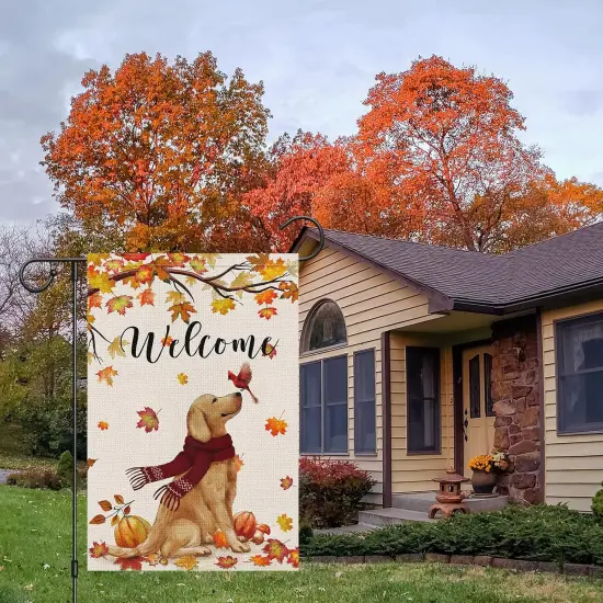 Welcome Fall Garden Yard Flag 12 x 18 Inch(fall) {3}