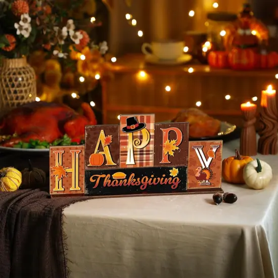 Tray Decor Fall Centerpiece Decorative Turkey(multicolor) {5}
