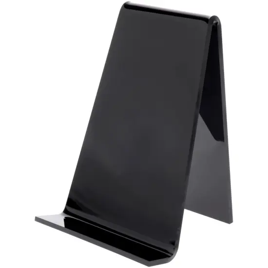 Plymor Black Acrylic Book Easel with 1.125" Flat Ledge, 6" W x 5" D x 7.25" H {2}