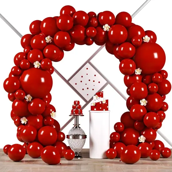 90pack Ruby Balloons Different Size 18/12/10/5 Inch Ruby Balloon Garland Arch Kit {1}