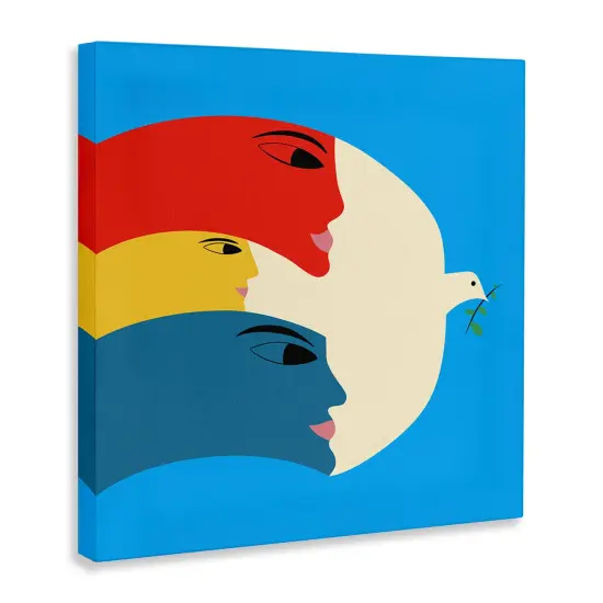 Stupell Industries Peaceful Dove with Faces Canvas Design by Carrie Cantwell {3}