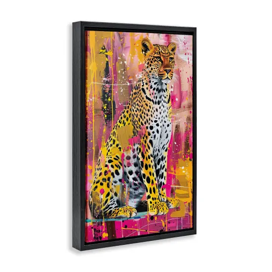 Stupell Industries Urban Abstraction Cheetah Floating Frame Design by LSR Design Studio {3}